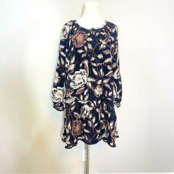 $298 Unsubscribed silk long sleeve tunic dress Medium NWT - Picture 1 of 10